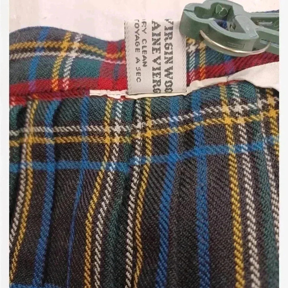 Surrey Classic 100% Wool Tartan Vintage Midi Skirt Size Large - Picture 9 of 9